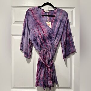 NWT Entro purple tye-dye romper